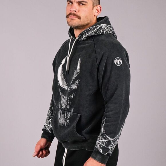 MARVEL VENOM Acid Wash Oversized Pullover hoodie black size 3X nwt - Picture 2 of 7